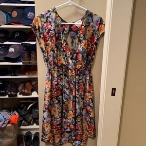 Silky floral dress